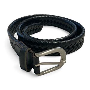 Men’s Genuine Black Leather Dress Belt Size 34/85